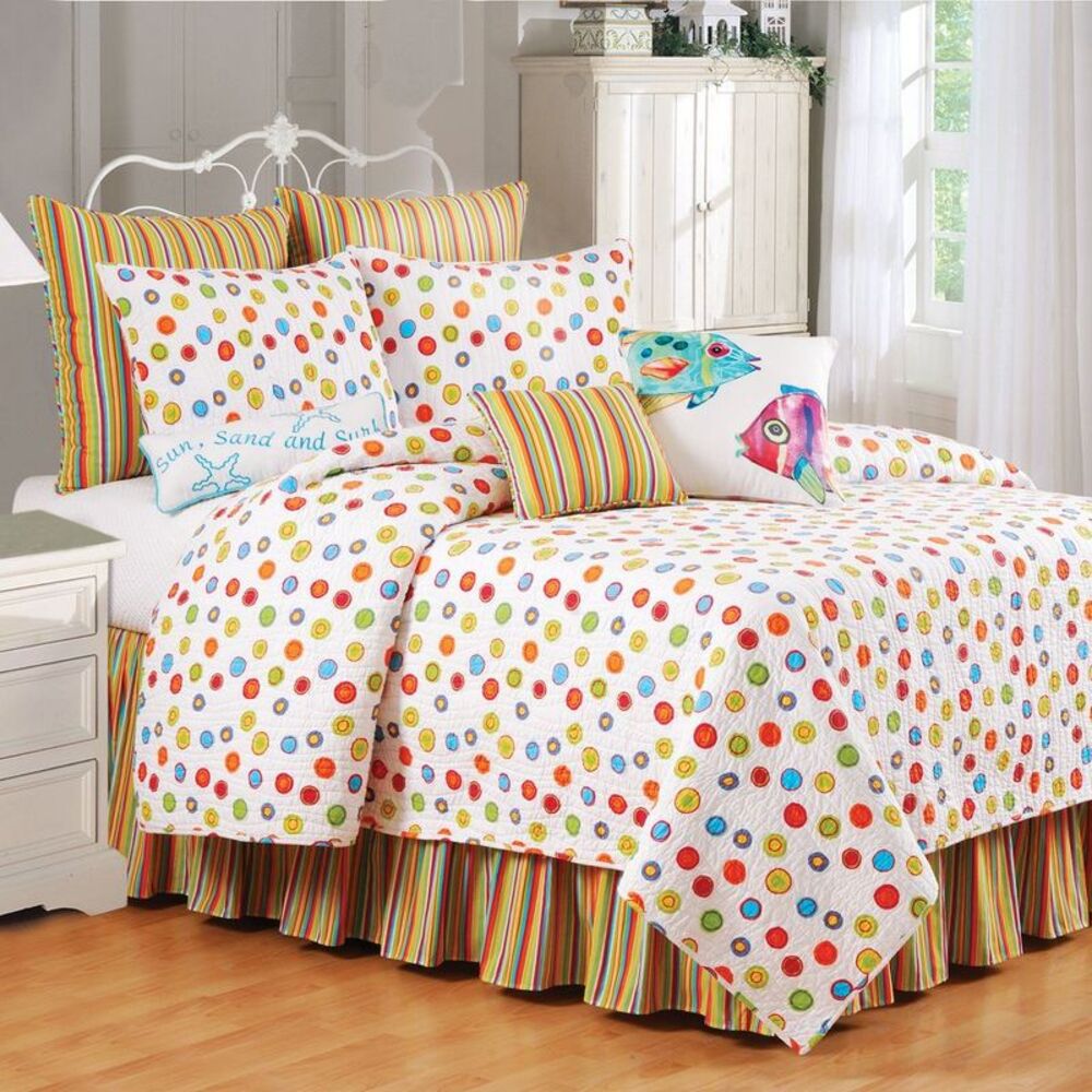 C&F Home -  26" x 26" Cotton Euro Sham Tropical Strip White